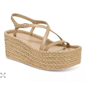 Vince Maxine 2 Strappy Espadrille Platform Wedge Sandals Womens 10